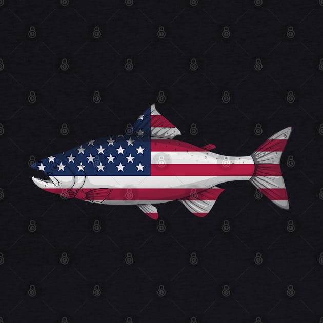 Fishing - Fishing USA Flag by Kudostees